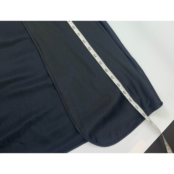 Victorias Secret Long Black Lace Satin Gown High Slit V-Neck Adjustable Medium - Picture 11 of 11